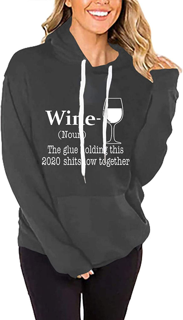 Sweat à capuche vin à manches longues pour femmes, la colle tenant ce Shitshow ensemble 2020