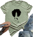Women Melanin Graphic T-Shirt Afro Woman T-Shirt