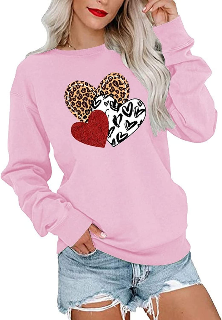Women Valentine's Sweatshirt Long Sleeve Love Shirt