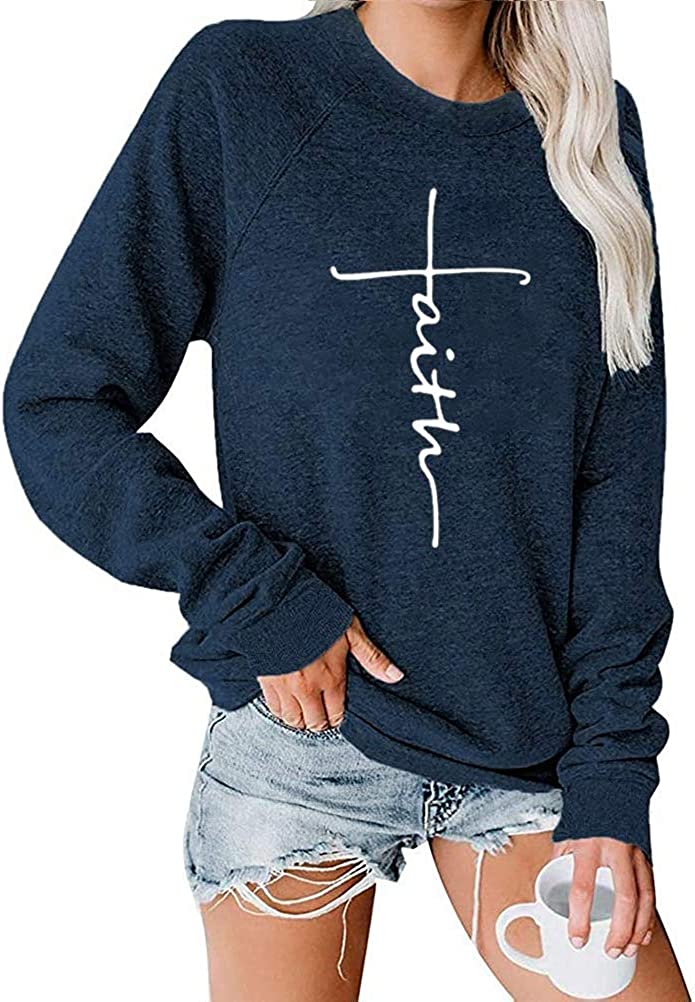 Sweat-shirt Faith Jesus à manches longues pour femmes
