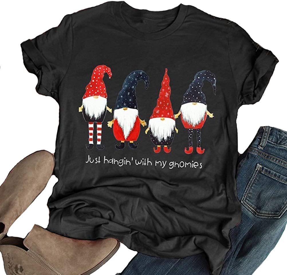 Women Hangin' with My Gnomies Sweatshirt Santa Shirt