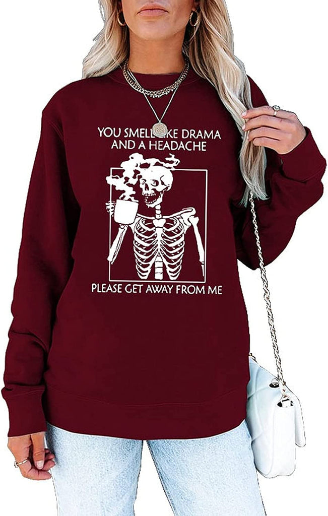 Sweat-shirt pour femmes, vous sentez le drame Halloweentown