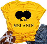 Women Melanin Graphic T-Shirt Afro Woman T-Shirt