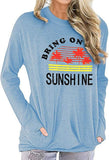 Women Bring On The Sunshine Long Sleeve Blouse with Pockets