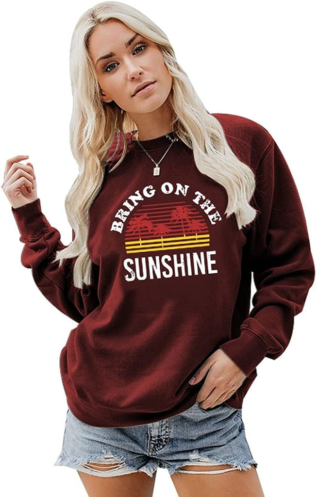 Sweat-shirt Bring On The Sunshine pour femmes, chemise graphique pour femmes