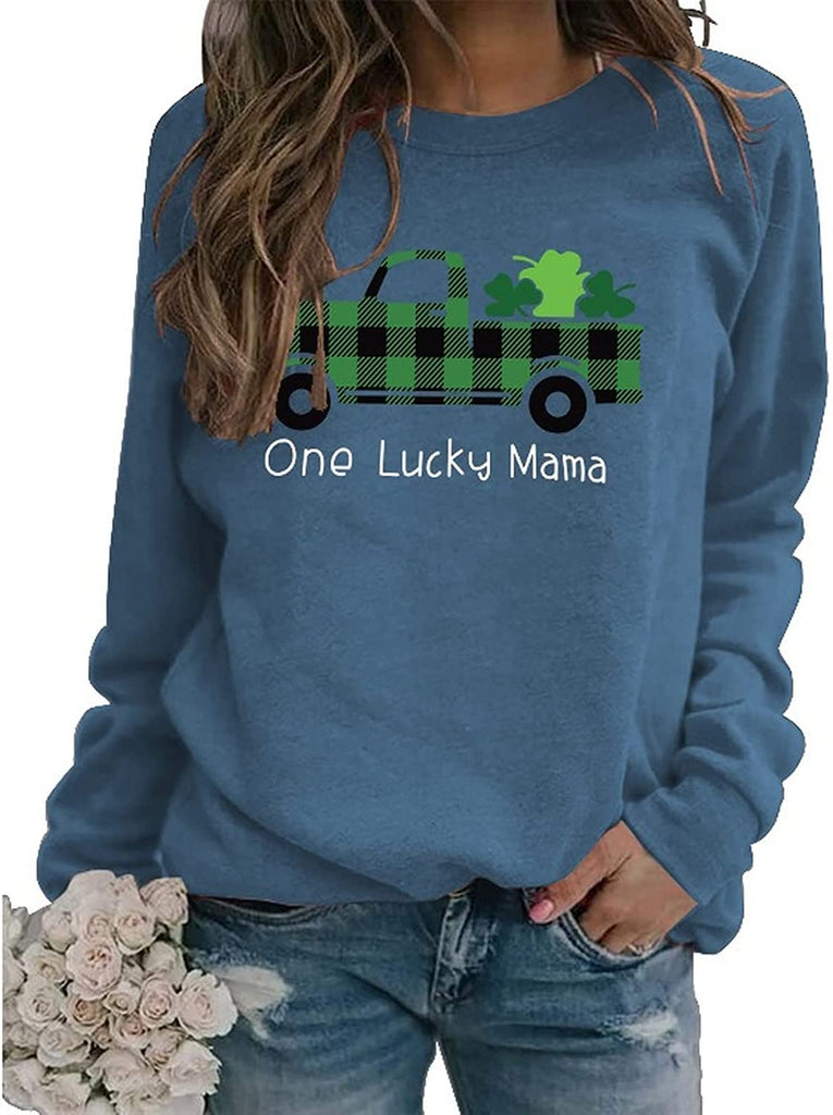 One Lucky Mama Sweatshirt Women St. Patrick's Day Tops