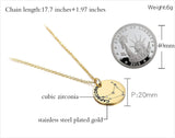 Collier pendentif Constellation plaqué or, horoscope, signe du zodiaque, breloques, pièces de monnaie réglables