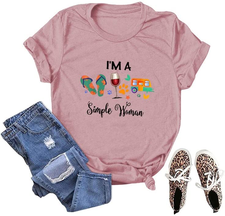 Women I'm A Simple Woman T-Shirt Campers Life Shirt