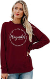 Women's Clothing Waymaker Top Loose Crew Neck Christian Pullover Sweatshirt