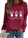 Women Crazy Plant Lady Graphic T-Shirt