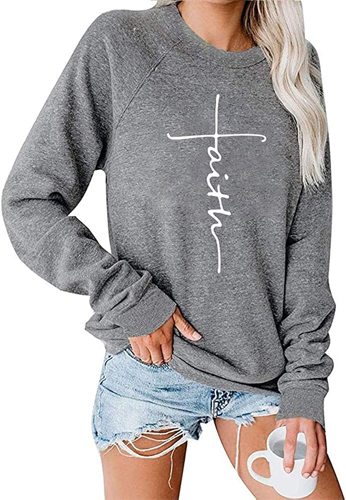Sweat-shirt Faith Jesus à manches longues pour femmes