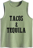 Débardeur Tacos et Tequila pour femme, chemise à boire graphique