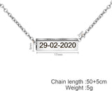 Colliers de barre de nom personnalisés pour filles, collier en tube carré en acier inoxydable, pendentif 4 côtés, lettres personnalisées pour femmes, petite amie, maman