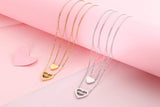 Collier avec pendentif en forme de cœur d'amour pour femme, en acier inoxydable plaqué or, incrustation de zircone cubique 5A, collier de maman personnalisé avec nom d'enfant