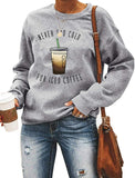 Women Long Sleeve Never Too Cold for Iced Coffee Sweatshirt