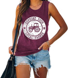 Women Support Your Local Farmer Tank Funny Farm Shirt