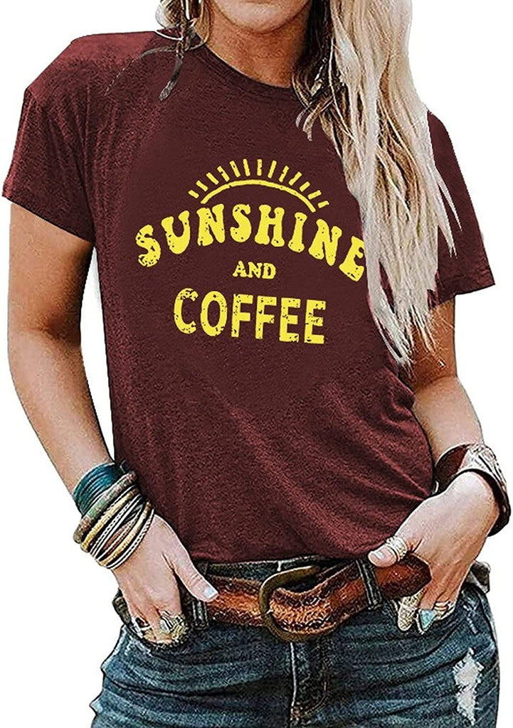 Chemise t-shirts soleil et café