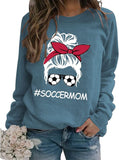 Sweat-shirt graphique de football pour femmes, chemise de Soccermom
