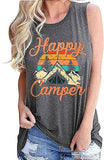 Débardeur Happy Camper pour femmes, t-shirt de Camping