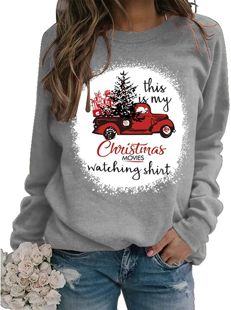 Christmas Movie Watching Sweatshirt Women This Is My Christmas Movie Watching Sublimation Shirt