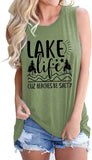 Chemise humoristique pour femmes, Lake Life, parce que les plages sont salées, chemise graphique Lake Life
