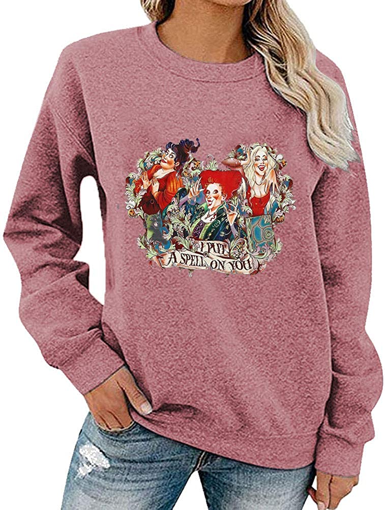 Sweat-shirt à manches longues pour femmes, je t'ai mis un sort, chemise Hocus Pocus