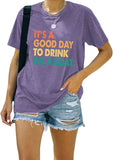 Summer Boat Trip Tees It's A Good Day to Drink On A Boat Shirt for Women