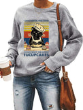 Sweat-shirt à manches longues pour femmes, je viens de vous faire cuire certains, fermez les Fucupcakes, chemise chat