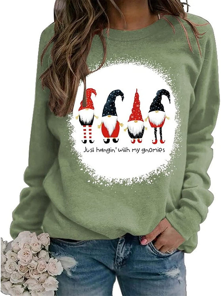 Sweat-shirt Gnomes de Noël pour femmes, juste à suspendre avec ma chemise Gnomies
