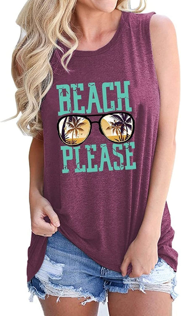Débardeur Beach Please pour femmes, chemise de vie de plage