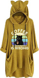 Women Coffee Because Murder Is Wrong Shirt with Pockets