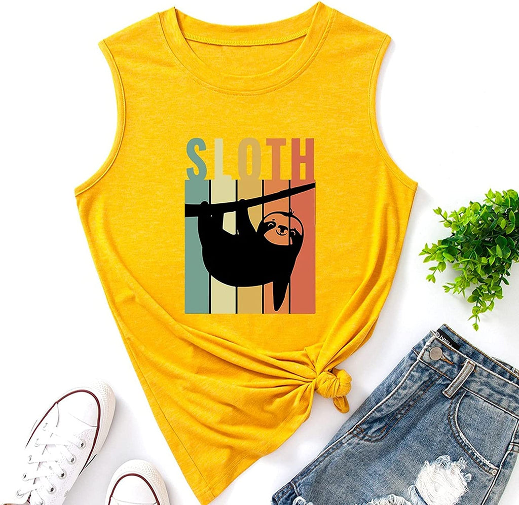 Débardeur paresseux rétro Vintage pour femmes, t-shirt graphique paresseux tendance