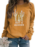 Sweat-shirt à manches longues pour femmes, Not A Hugger Cactus