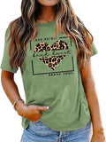 Frau Free Spirit Kind Heart Brave Soul Leopard Heart T-Shirt Frauen Grafik Shirt