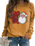 Sweat-shirt Vintage Santa pour femmes, chemise Ho Ho Ho joyeux noël