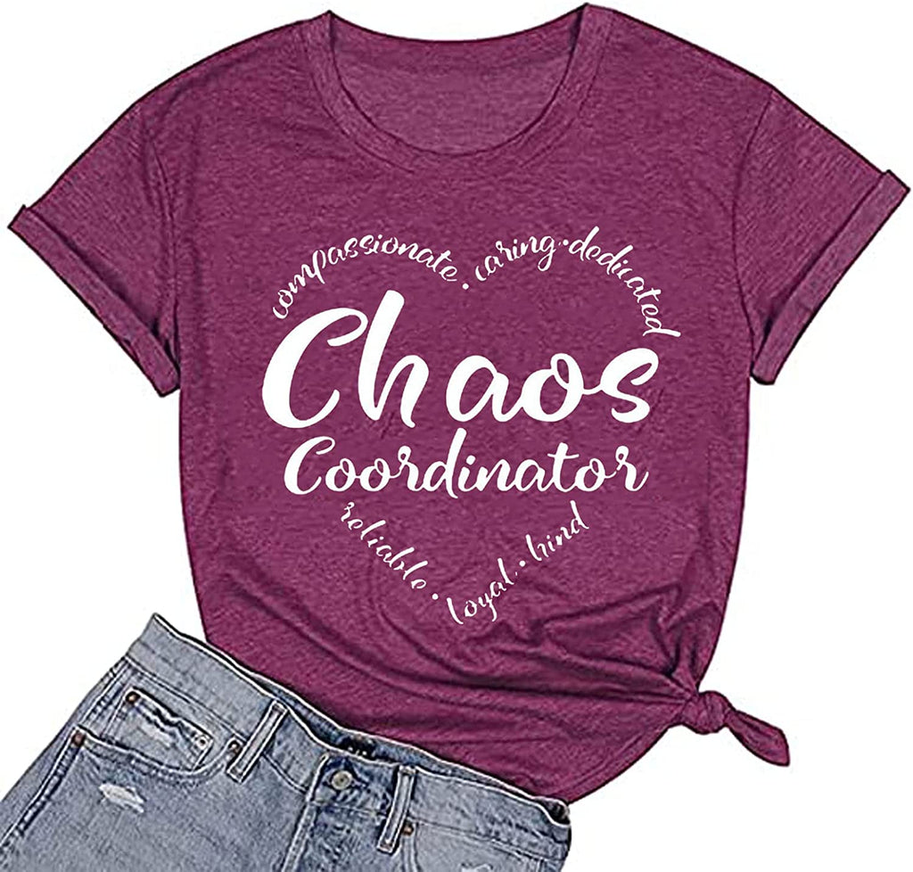 Damen Chaos Coordinator T-Shirt Lustiges Mama T-Shirt