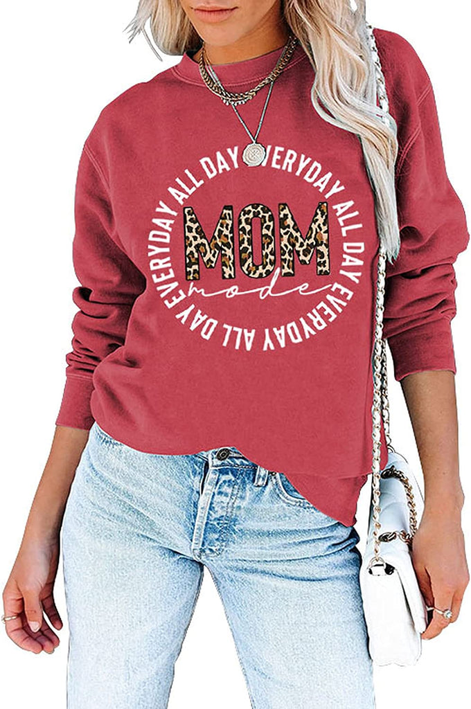 Chemise Mom Mode pour femme toute la journée, tous les jours, mode maman, sweat-shirt à manches longues