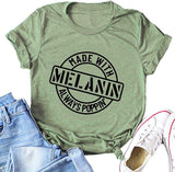 Women Melanin Graphic T-Shirt Afro Woman T-Shirt
