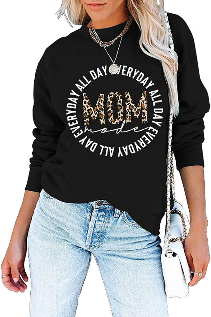 Chemise Mom Mode pour femme toute la journée, tous les jours, mode maman, sweat-shirt à manches longues