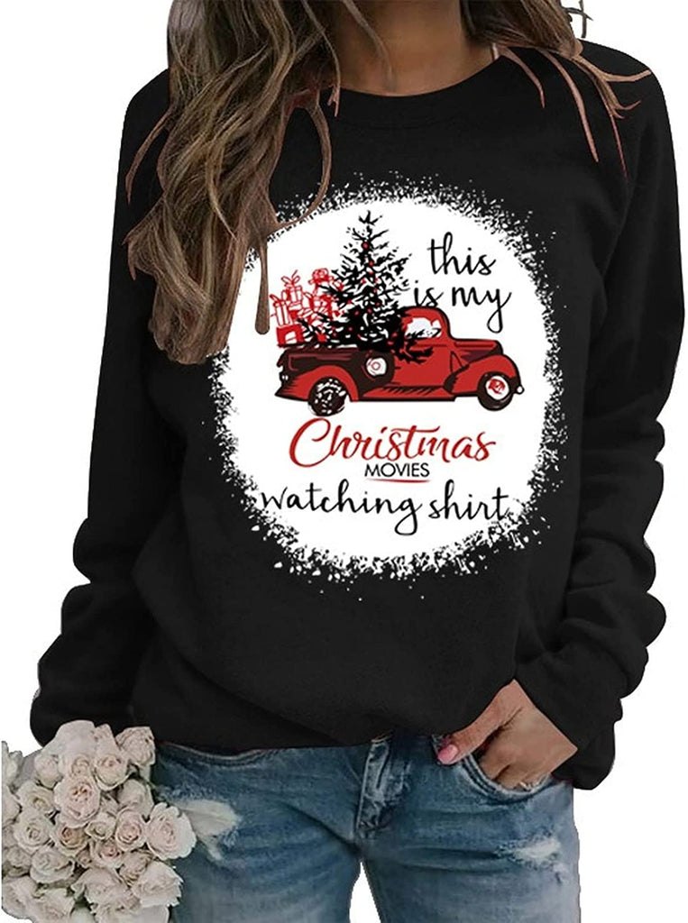 Christmas Movie Watching Sweatshirt Women This Is My Christmas Movie Watching Sublimation Shirt