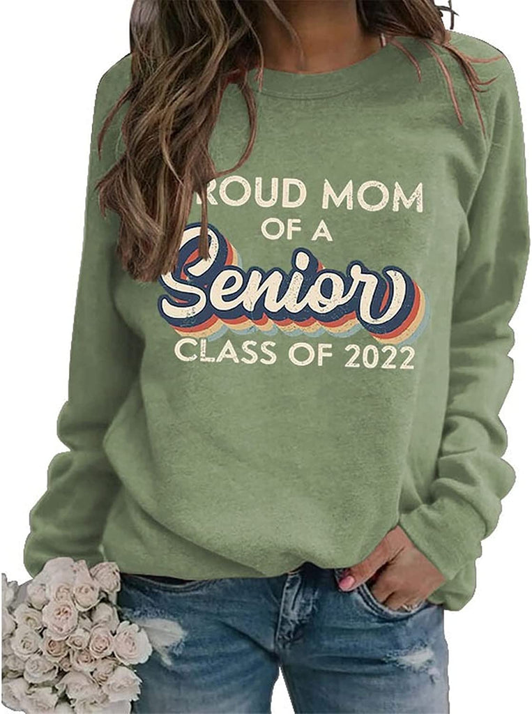 Fière maman d'un sweat-shirt senior 2022, chemise cadeau de remise de diplôme