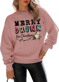 Merry Drunk I'm Christmas Sweatshirt Femme Chemise légère de Noël