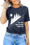 Women My Skis Are Calling I Must Go Sweatshirt Ski Shirt