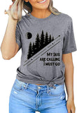 Women My Skis Are Calling I Must Go Sweatshirt Ski Shirt