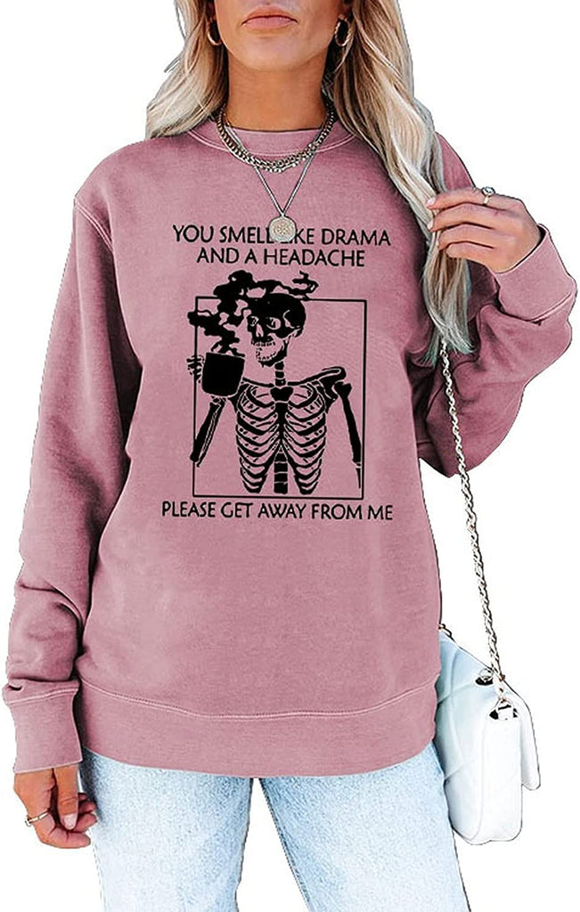 Sweat-shirt pour femmes, vous sentez le drame Halloweentown