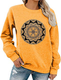 Women Long Sleeve Mandala Sweatshirt Bohemian Shirt