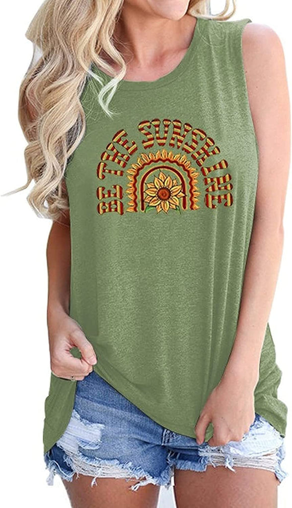 Débardeur Be The Sunshine pour femme, chemise tournesol