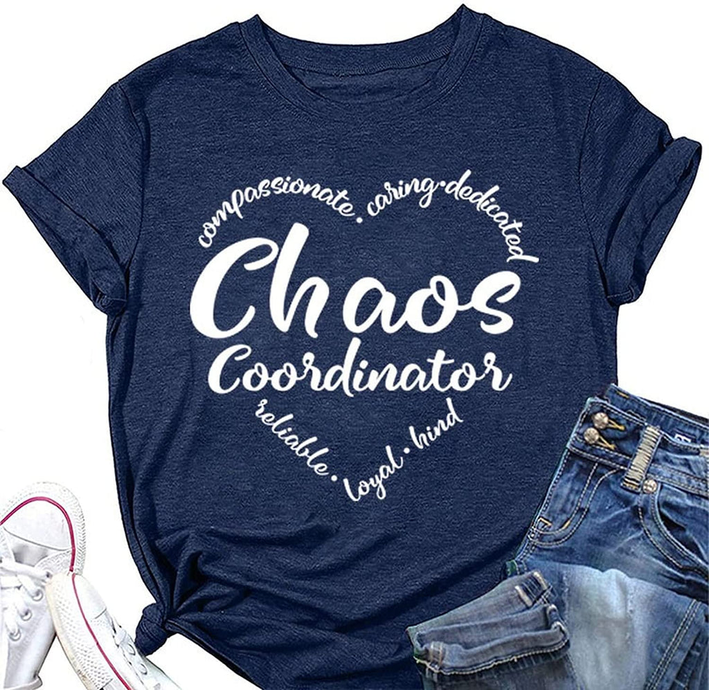 Damen Chaos Coordinator T-Shirt Lustiges Mama T-Shirt