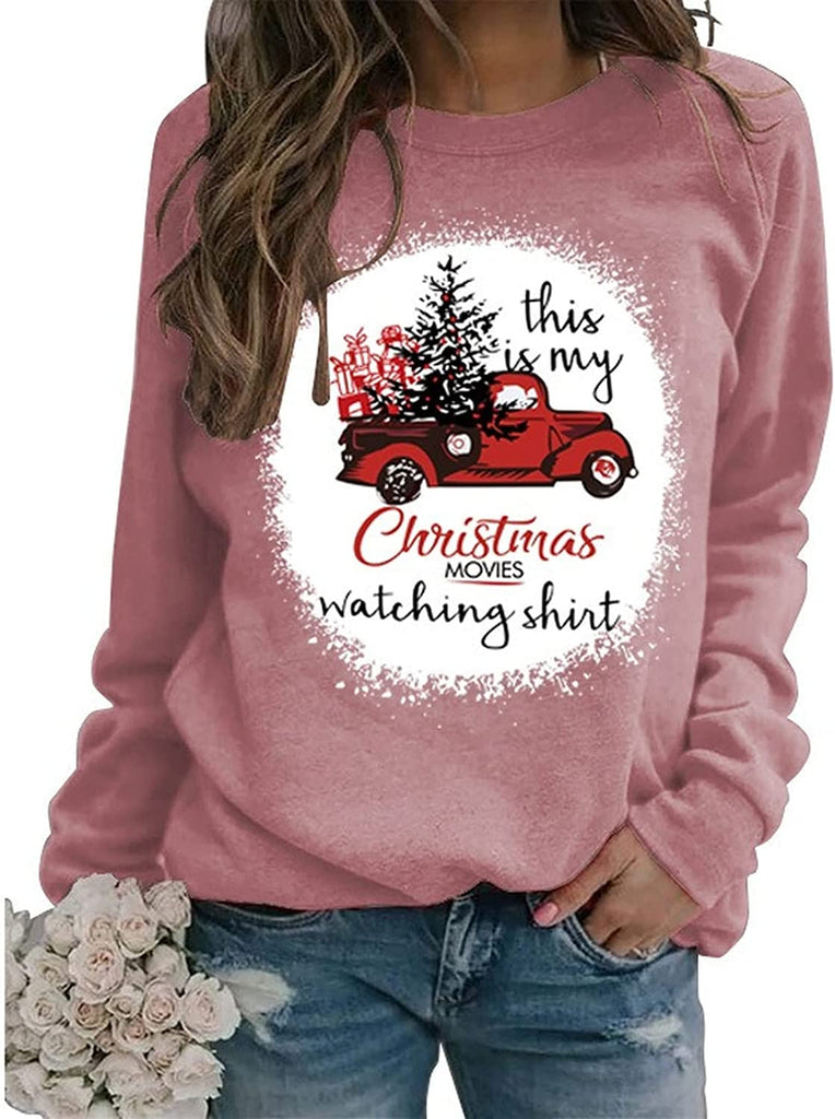 Christmas Movie Watching Sweatshirt Women This Is My Christmas Movie Watching Sublimation Shirt