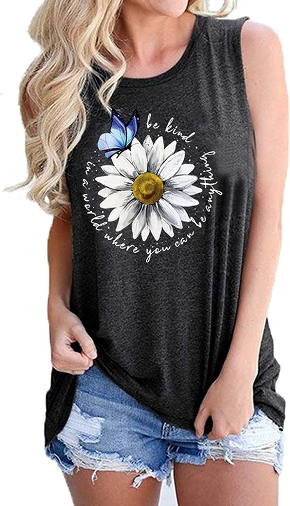 dans un monde où vous pouvez être n'importe quoi Be Kind Chemise pour femme Be Kind DaisyTank Tops